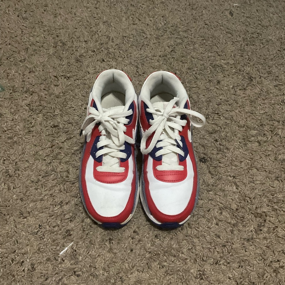 Nike Kids White and Red Sneakers
